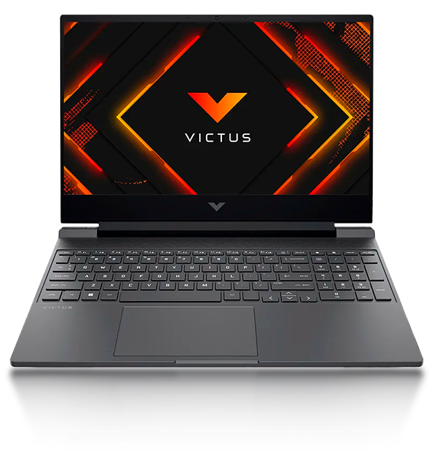 Laptop HP Victus 15 con pantalla abierta